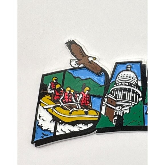 Idaho State Mural Refrigerator Magnet Rafting Capitol Sailing Farming - Picture 5 of 7